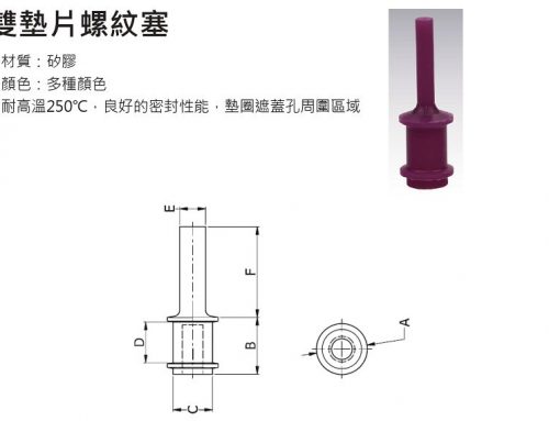 矽膠塞子-雙墊片螺紋塞